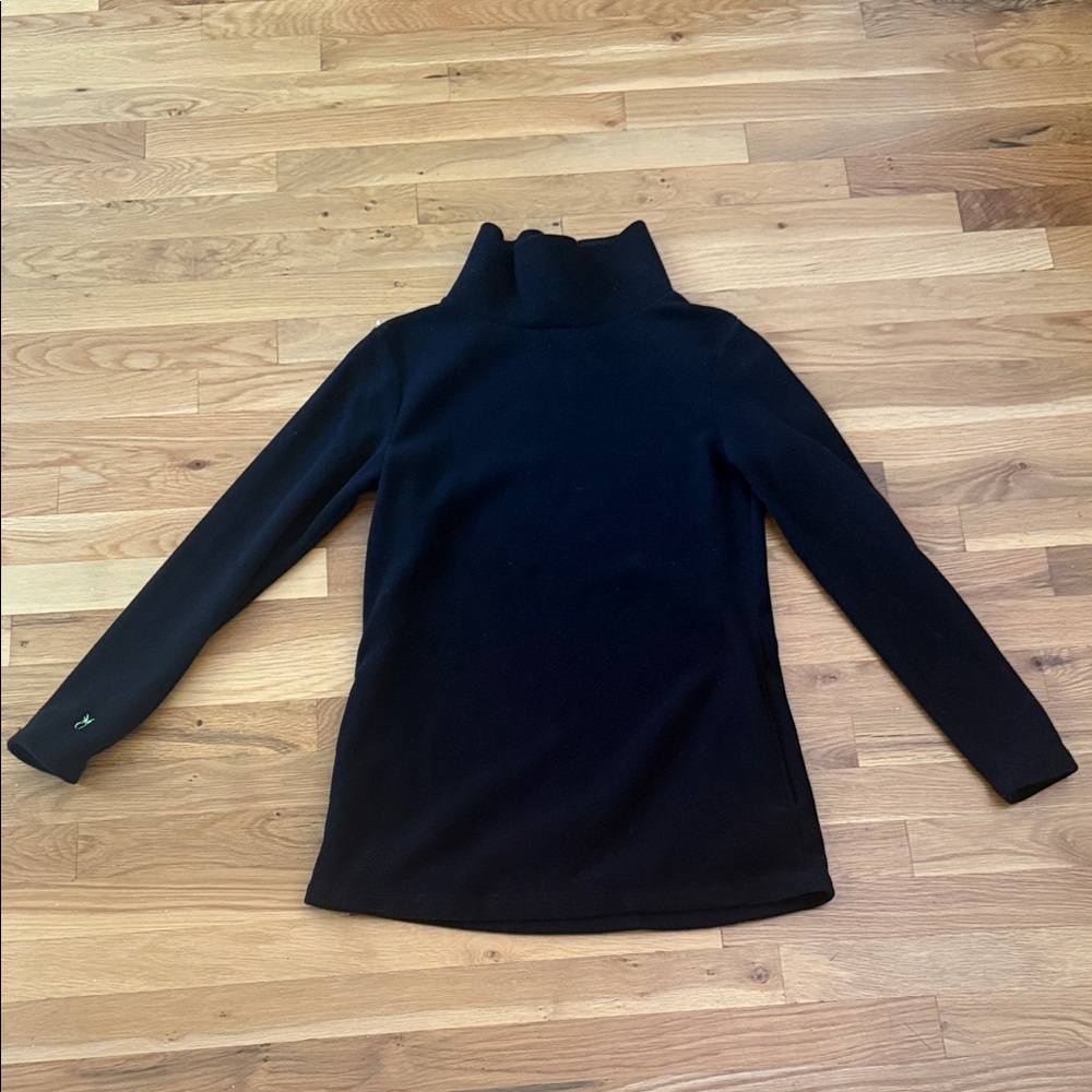Dudley Stephens Cobble Hill Black Turtleneck Fleece Sweater